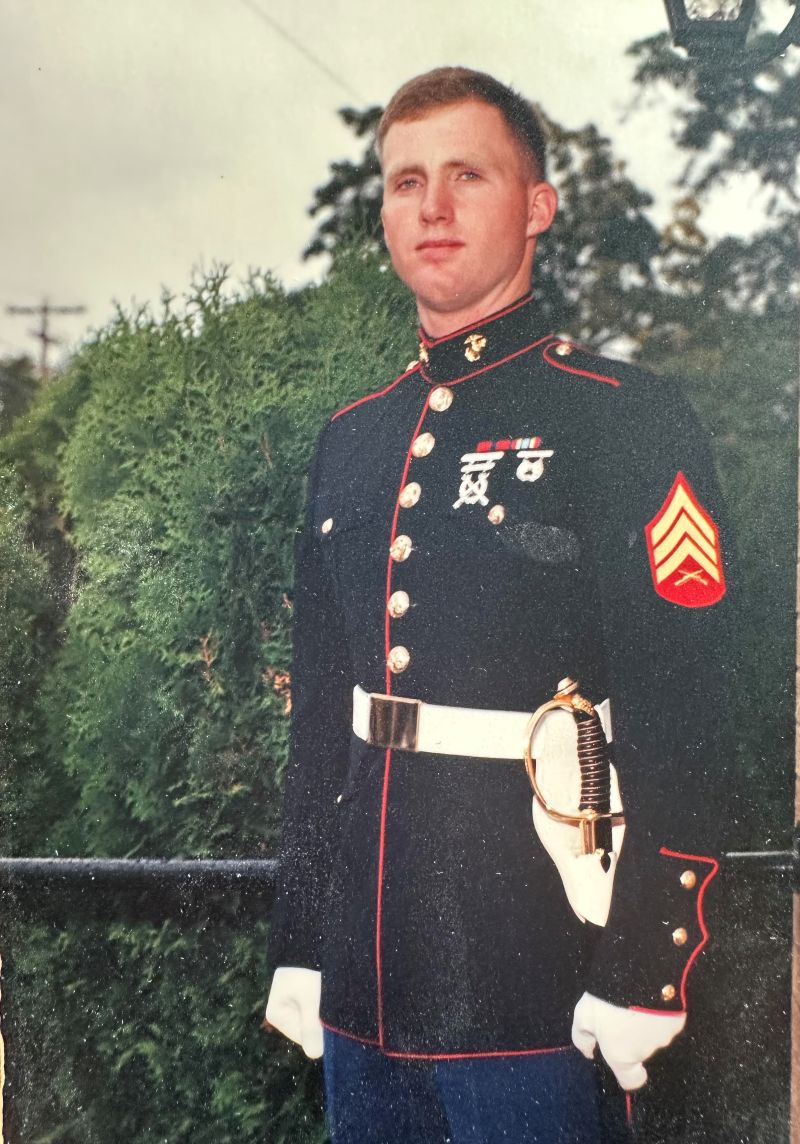 Rod Price in Marine Corps dress blues